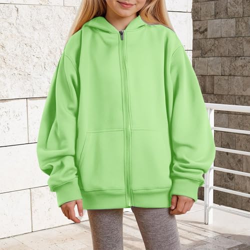 Kids Boys Girls Zip Up Hoodies 2025 Fall Winter Oversized